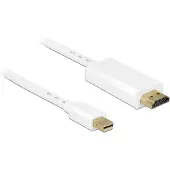 DeLOCK Premium Mini DisplayPort 1.1a naar HDMI 1.3 kabel (Full HD 1080p) / wit - 1 meter