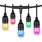 LumenXL RGB prikkabel met 15 hangende fittingen - 15 meter