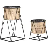 ALBERTA FERRETTI Metalen hoesjes voor standaards, Weense vlechtpatroon, 2 stuks.