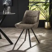 Dimehouse Eetkamerstoel Marina bouclé set van 2 Taupe
