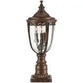 ELSTEAD Sokkellamp buiten English Bridle, dimbaar, brons / oud-messing, metaal, Antiek, Sokkellamp