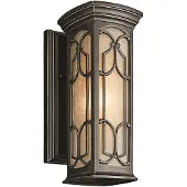 Elstead Lighting Wandlamp buiten Franceasi, brons / oud-messing, metaal, Antiek, Wandlamp buiten