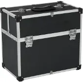 vidaXL - Gereedschapskoffer - 38x22,5x34 - cm - aluminium - zwart