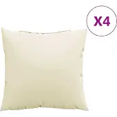vidaXL Bankkussens 4 st 60x60 cm stof crèmekleurig