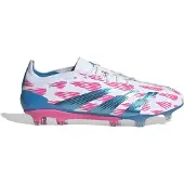 Adidas Predator Elite Gras Voetbalschoenen (FG) Wit Roze Blauw