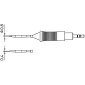 Weller RT9 Soldeerpunt Beitelvorm, recht Grootte soldeerpunt 0.8 mm Lengte soldeerpunt: 24 mm Inhoud: 1 stuk(s)