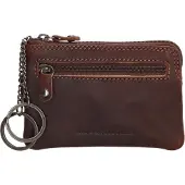 Hide & Stitches Sleuteletui met 4 Creditcardvakjes Japura Donker Bruin