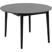 Ebuy24 Evolve Eettafel Uitschuifbaar - Ø 115 cm - Zwart