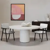 Giga Meubel Eettafel Eden Rond Beige 150cm