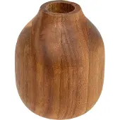 Atmosphera Siera Acacia vaas Ø10xH12cm - Bruin