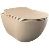 Creavit Hangend Toilet - 35.3x51cm - spoelrandloos - mat cappucino FE322-11CM00E-0000
