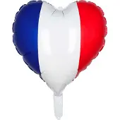 Boland - Folieballon Hart Frankrijk - Multi - Hartjes ballon