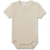 Sanetta - Kid's Wool Body S/S - Merino-ondergoed 56/62, beige