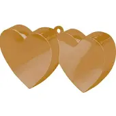 Merkloos 2x stuks ballon gewichtjes gouden hartjes - Ballongewichtjes