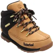 Timberland Kids Euro Sprint leren halfhoge veterlaarzen zwart met geel (21), Leer, Plat, Veters, Casual, kinder TB0A1NL42311