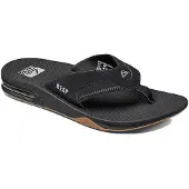 Reef Fanning Black Silver 35 Zwart Teenslipper