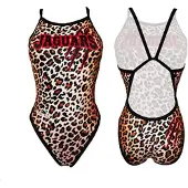 Turbo Leo Print Revolution Swimsuit Bruin 5-6 Years Meisje