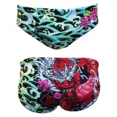 Turbo Wp Red Dragon Swimming Brief Veelkleurig 7-8 Years Jongen