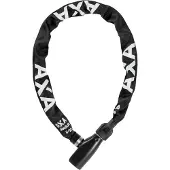 Axa Absolute 8-90 Kettingslot – 90 cm – 8 mm gehard staal – Automatische kliksluiting – Beschermhoes – Online sleutelservice – Zwart