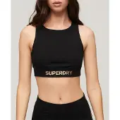 Superdry Sportswear Logo Sports Bra Zwart 2XS Vrouw