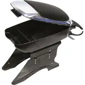 Carpoint Armsteun Universeel – Zwart/Chroom – Met Opbergruimte & Bekerhouder – Verstelbaar – Comfort Upgrade