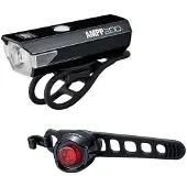 Cateye AMPP200 + Orb Fietsverlichting - LED - USB Oplaadbaar - Zwart