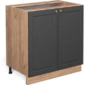 Vicco Fame-Line Keukenonderkast – 80 cm met legplank, zonder werkblad Antraciet-goud