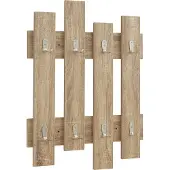 En.casa Wandkapstok Raseborg 80x60x3 cm eikenkleurig []