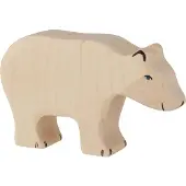 Holztiger Figurine - - 80207 - IJsbeer - Handgeschilderd Hout - Europese Fabricage
