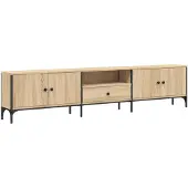 vidaXL Tv-meubel met lade 200x25x44 cm bewerkt hout sonoma eikenkleur