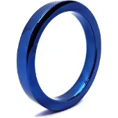 Black Label - BlueBoy - Platte Cockring - RVS - Blauw 45 mm