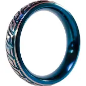 Black Label - Blue Wave Cockring - RVS - Blauw/Zilver 55 mm