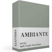 Ambiante jersey split-topper hoeslaken - Lits-jumeaux - Green