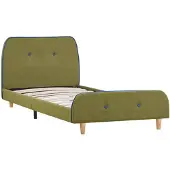 vidaXL Bedframe stof groen 90x200 cm