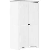 vidaXL Garderobekast BODO, wit, 99x53,5x173 cm, massief grenenhout