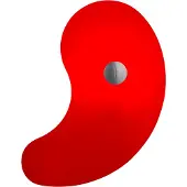Foscarini Design wandlamp Bit 1, rood, Woon-/ Eetkamer, Glas, Design, Wandlamp design