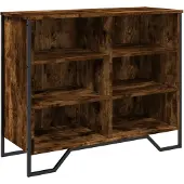 vidaXL Dressoir 91x35,5x74,5 cm bewerkt hout gerookt eikenkleurig