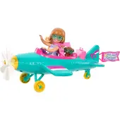 Barbie Chelsea Beroepenpop Speelset - Piloot - Met barniepop en vliegtuig