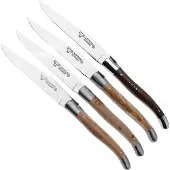 Laguiole En Aubrac Steak Knives 42C99BFIHK Stainless Steel, French Wood, 4-delige steakmessenset