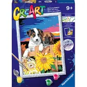 Ravensburger CreArt Sunset paw-fection - Schilderen op nummer voor kinderen