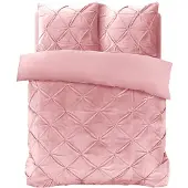 Sleeptime dekbedovertrek Pintuck - velvet - roze - 240x220