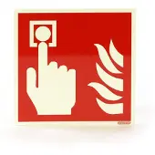 Allesveilig.nl Brandmelder pictogram fotoluminescerend & zelfklevend