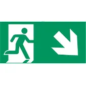 Allesveilig.nl Nooduitgang naar rechts onder pictogram
