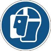 Allesveilig.nl Gelaatsbescherming verplicht gebodspictogram