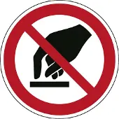 Allesveilig.nl Aanraken verboden verbodspictogram