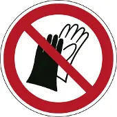 Allesveilig.nl Dragen van handschoenen verboden pictogram