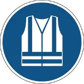 Allesveilig.nl Veiligheidsjas met verhoogde zichtbaarheid verplicht gebodspictogram