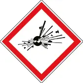 Allesveilig.nl GHS 01 explosieve stoffen sticker