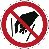 Allesveilig.nl Verboden in vergaarbak te grijpen pictogram