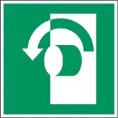 Allesveilig.nl Draai tegen wijzerzin om te openen pictogram